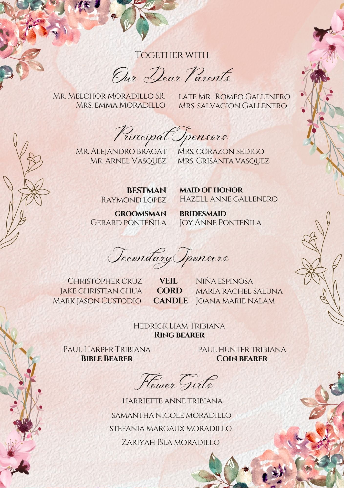 Invitation Card Page 2